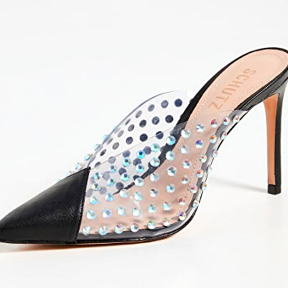 NWT SCHUTZ Greece Pump - Sparkly Clear Heels